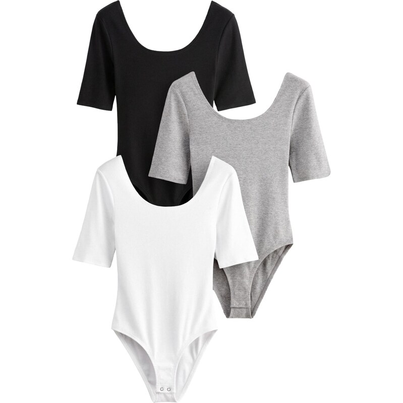 The Set Body sivá melírovaná / čierna / biela 66017761