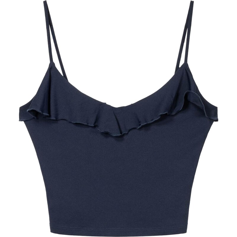 Bershka Top námornícka modrá 65879168