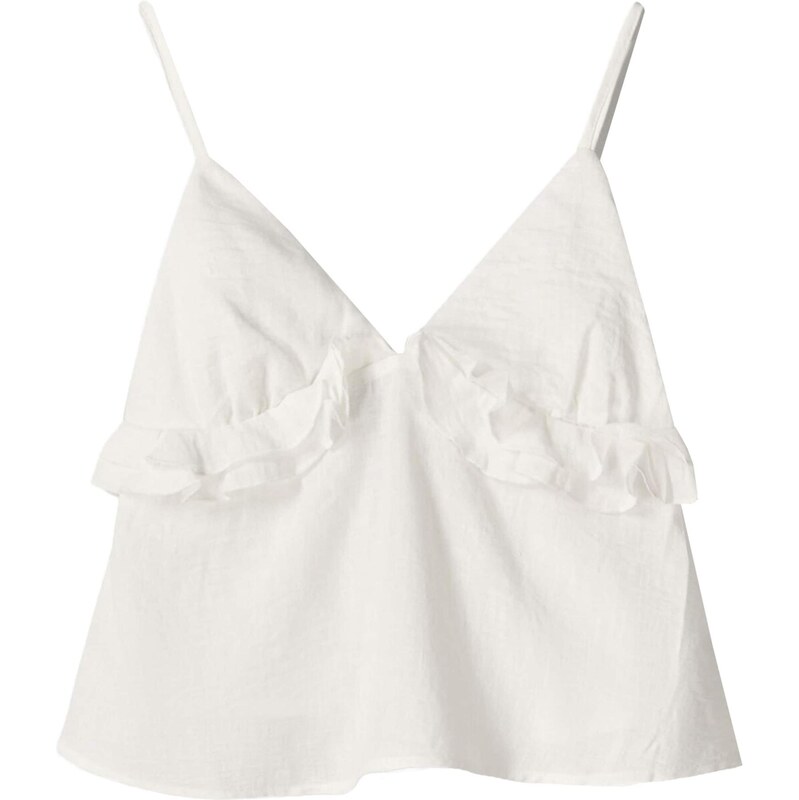 Bershka Top biela 65879186