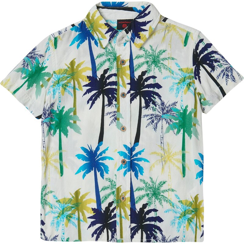 KOROSHI Košeľa námornícka modrá / vodová / olivová / biela 65879189