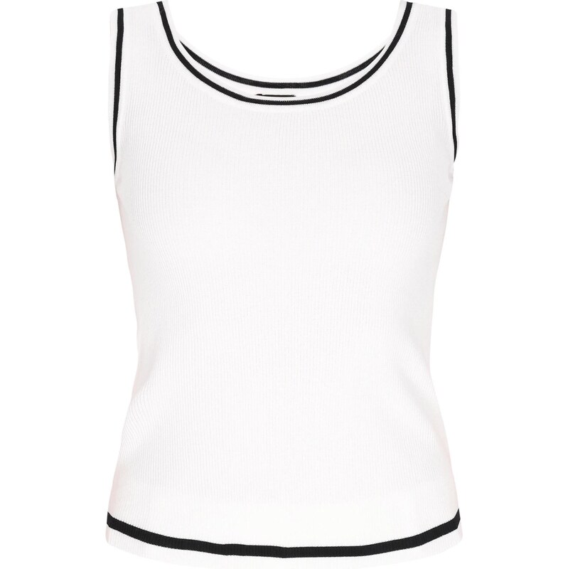 DreiMaster Klassik Vyšívaný top čierna / šedobiela 65645494