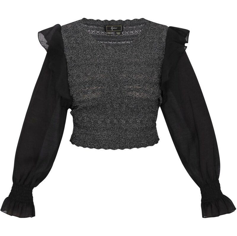 faina Sveter čierna / strieborná 65874964