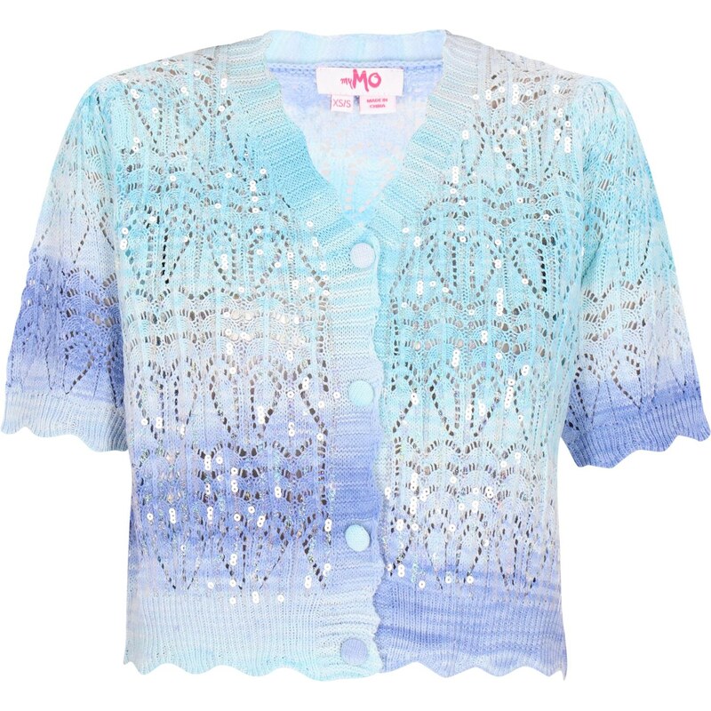 MYMO Kardigán indigo / vodová / svetlomodrá / biela 65874988