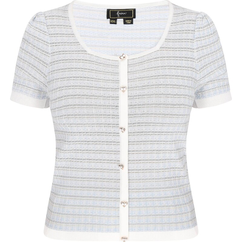 faina Kardigán Fashion Look svetlomodrá / olivová / tmavozelená / 65875011