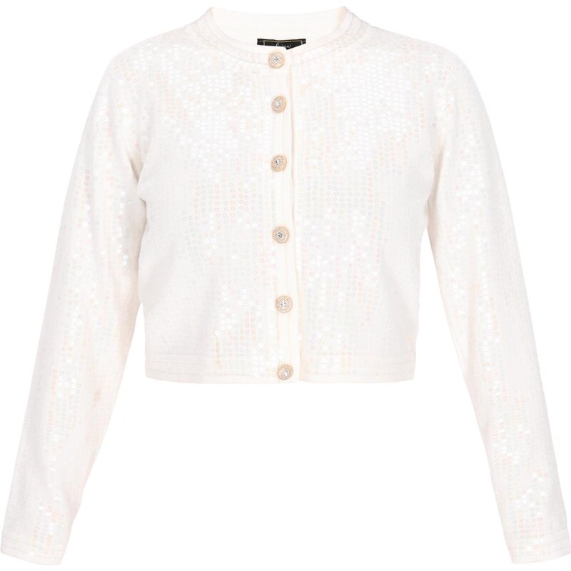 faina Kardigán Fashion Look šedobiela 65875050