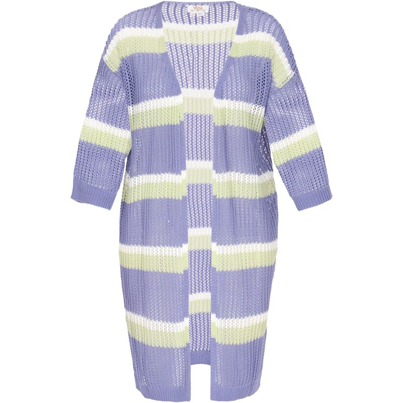 usha FESTIVAL Kardigán Fashion Look pastelovo zelená / levanduľová / 65875099