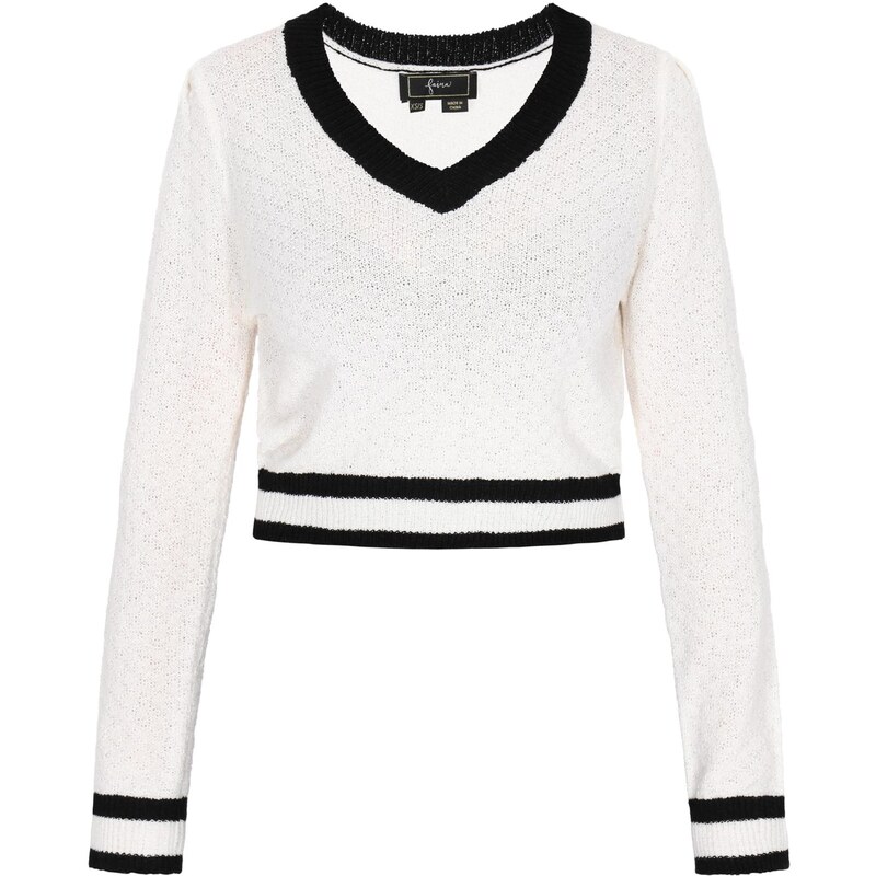 faina Sveter čierna / šedobiela 65875098