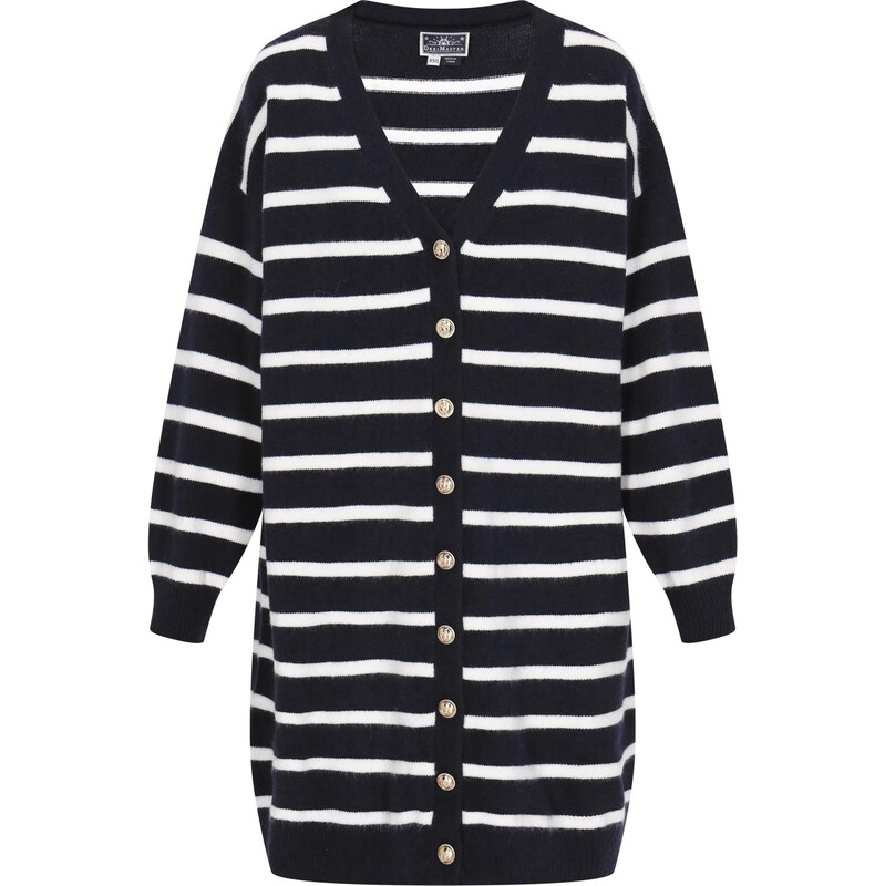 DreiMaster Maritim Kardigán tmavomodrá / biela 63741417