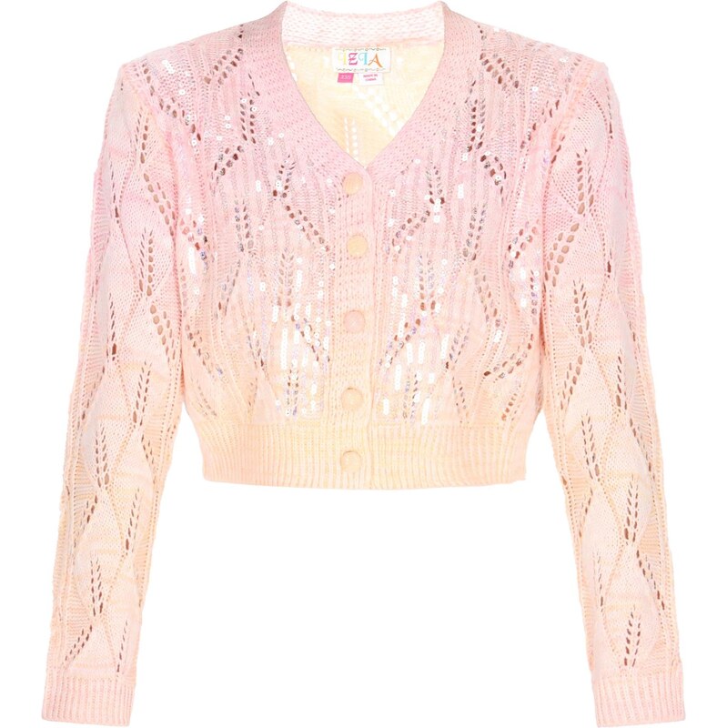 IZIA Kardigán Fashion Look pastelovo oranžová / ružová / strieborná 65875119