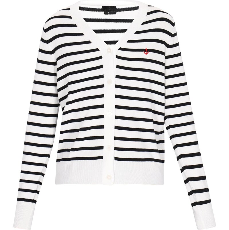 DreiMaster Vintage Kardigán čierna / šedobiela 65875191