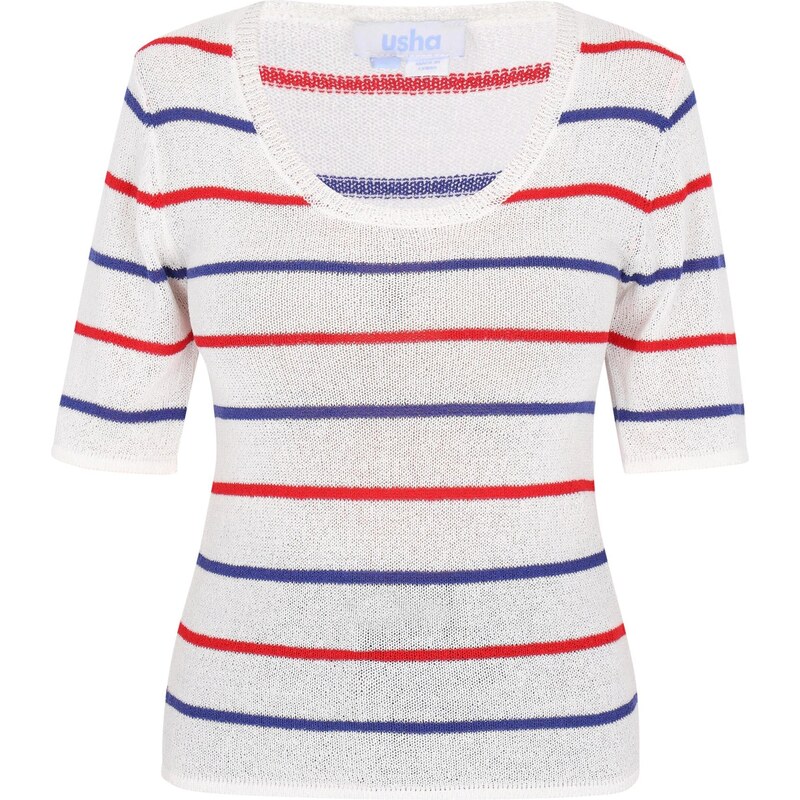 usha BLUE LABEL Sveter modrá / červená / biela 65645999
