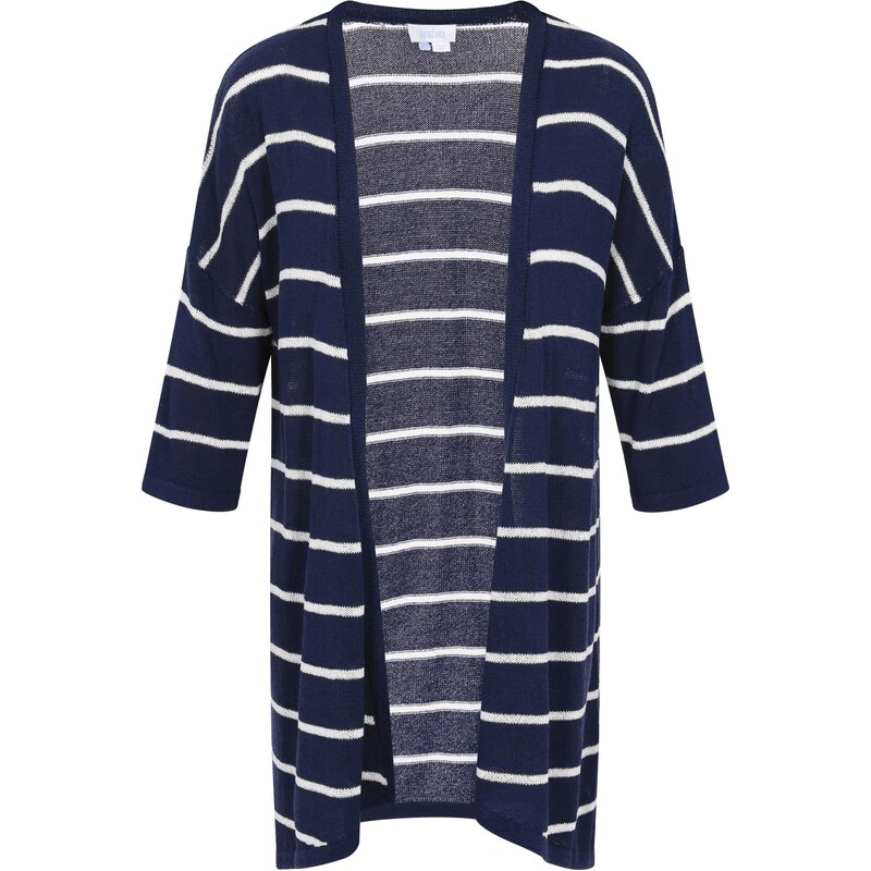 usha BLUE LABEL Kardigán námornícka modrá / biela 64907044