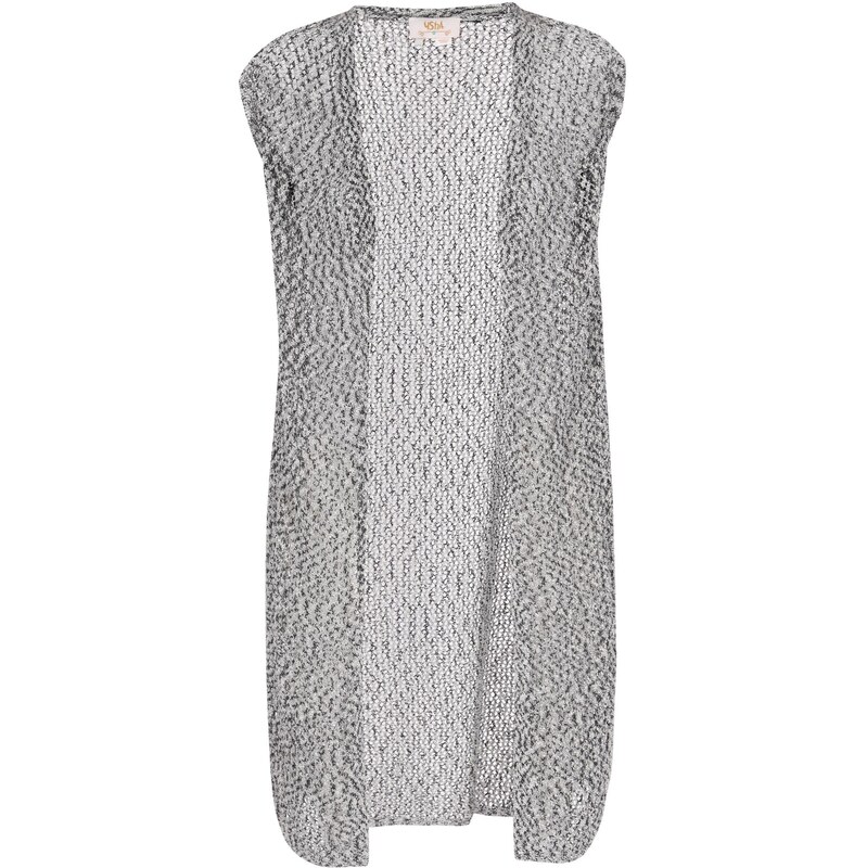 usha FESTIVAL Pletená vesta Fashion Look čierna / biela 63741426