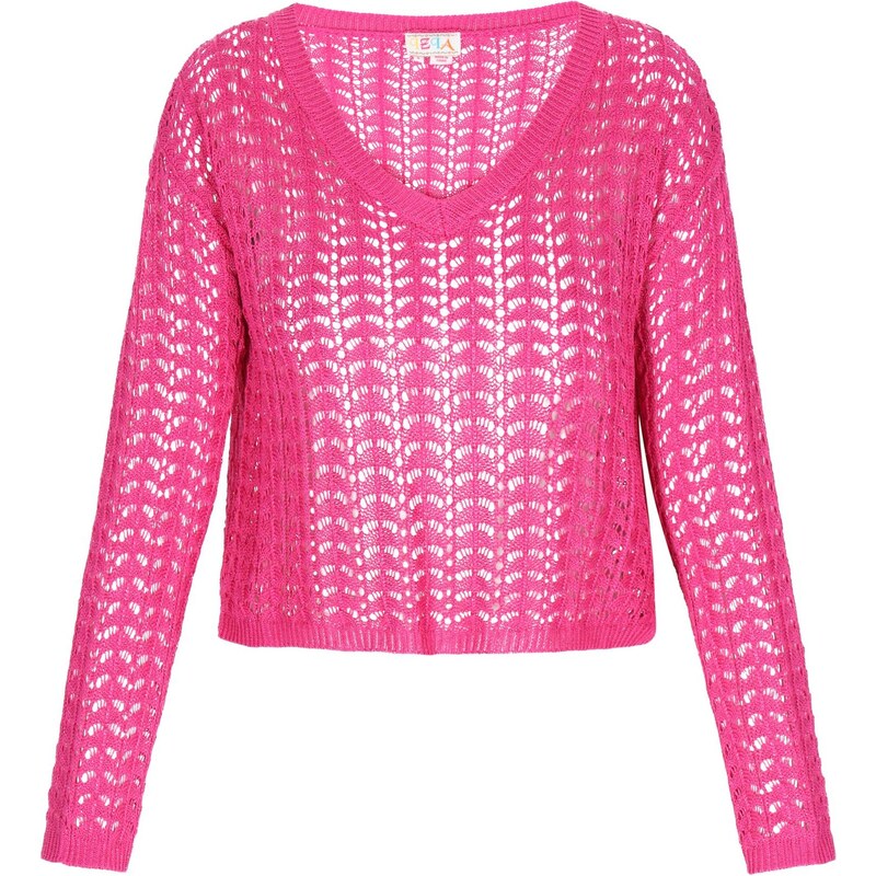 IZIA Sveter Boho fuksia 65875202