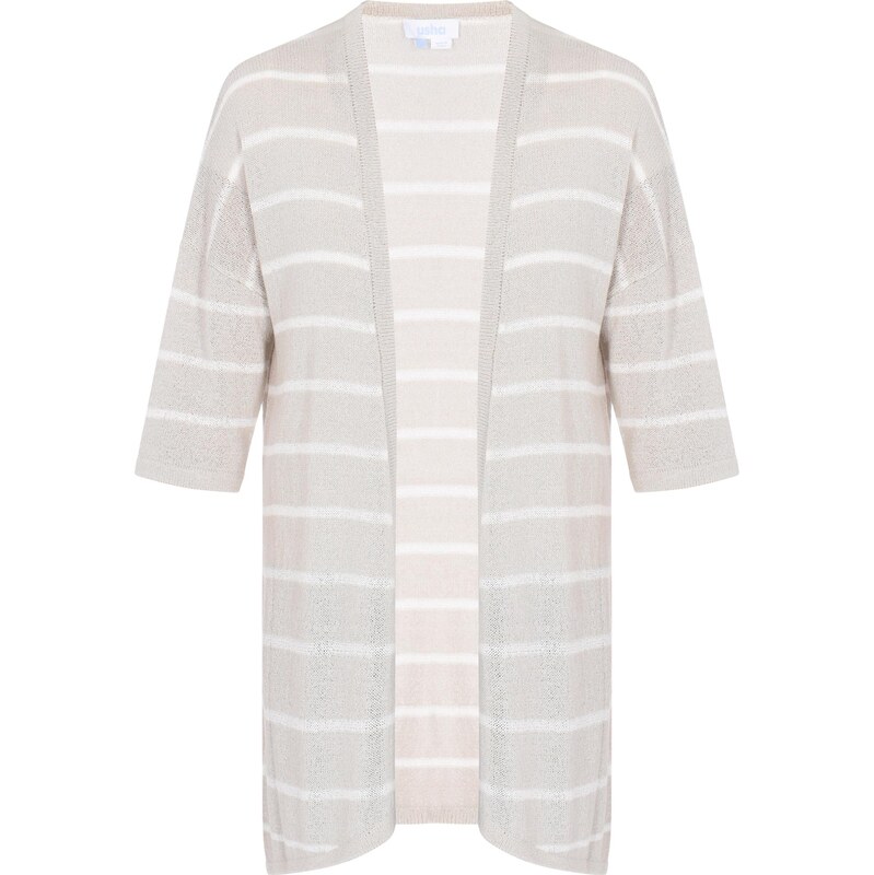 usha BLUE LABEL Kardigán kamenná / biela 64907045