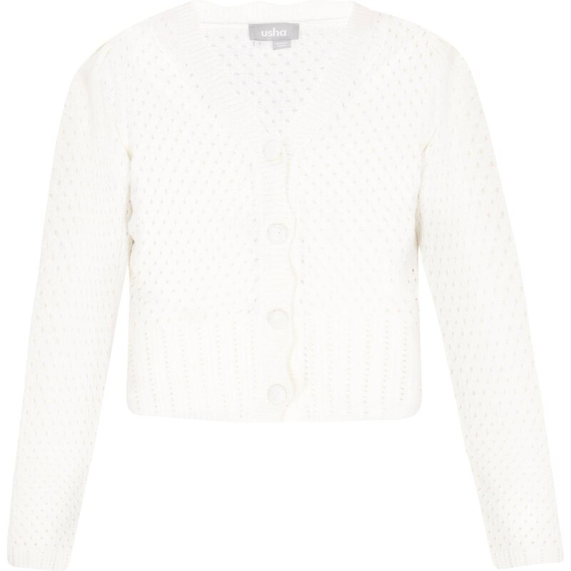 Usha Kardigán Fashion Look šedobiela 65646008