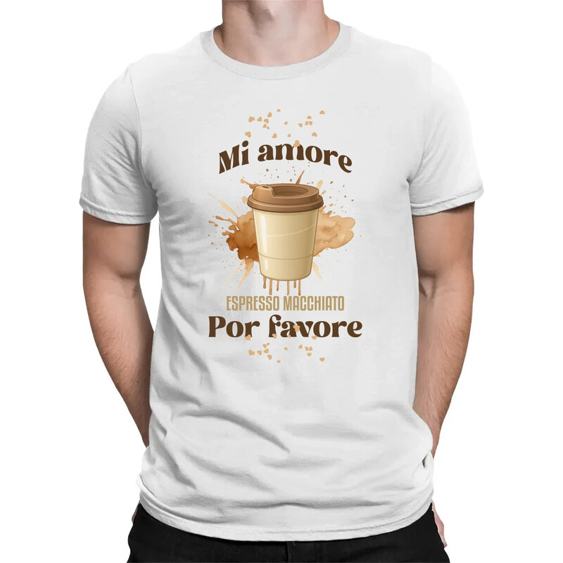 E-shop Garibald Mi amore espresso macchiato por favore - pánske tričko