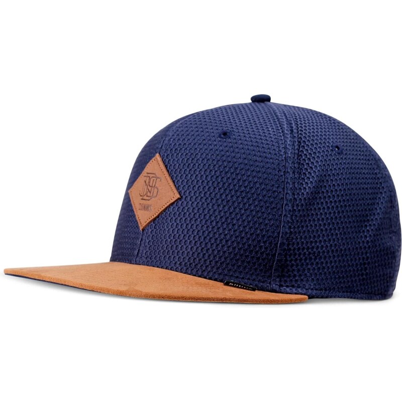 DJINNS Čiapka Honey Knit námornícka modrá / koňaková 65201269