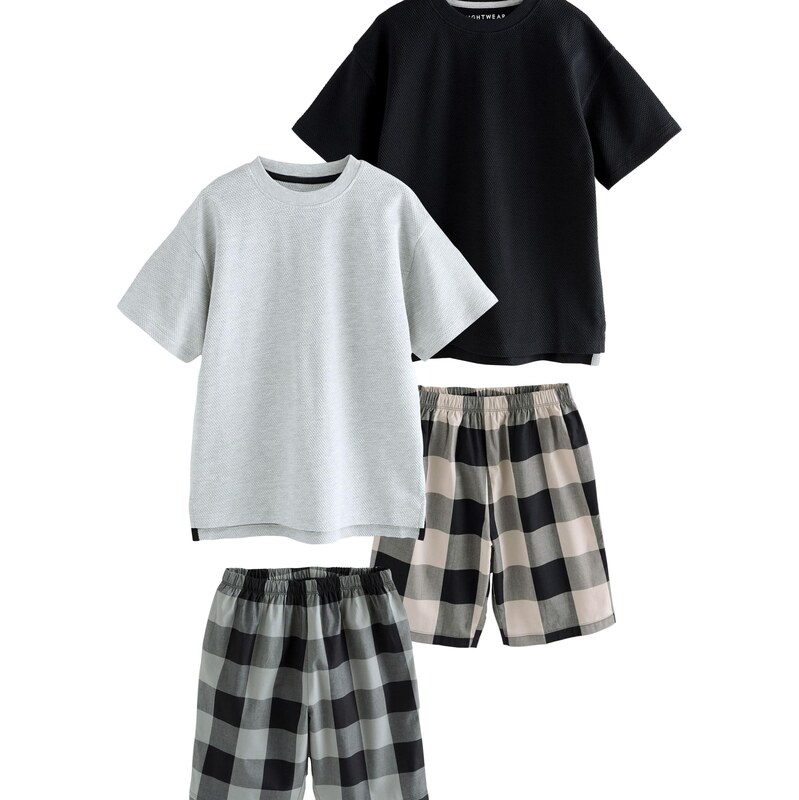 Next Pyžamo tmavobéžová / sivá / čierna 63734508