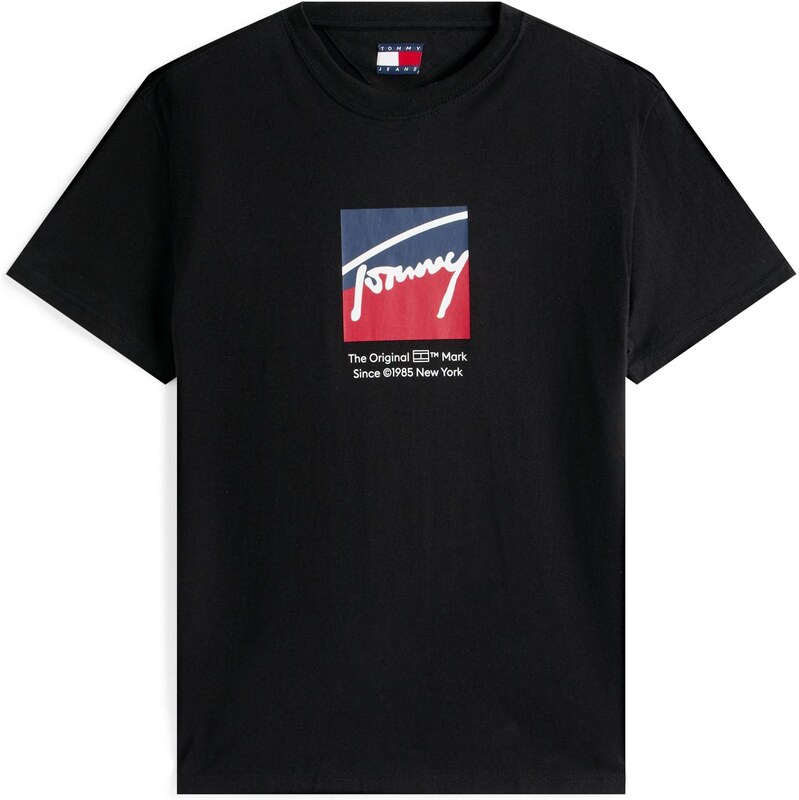 Tommy Jeans Tričko tmavomodrá / jasne červená / čierna / biela 63734658