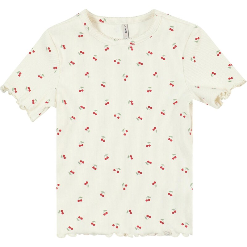 Only Mini Tričko KMGTrinny krémová / trstinová / červená 63734882