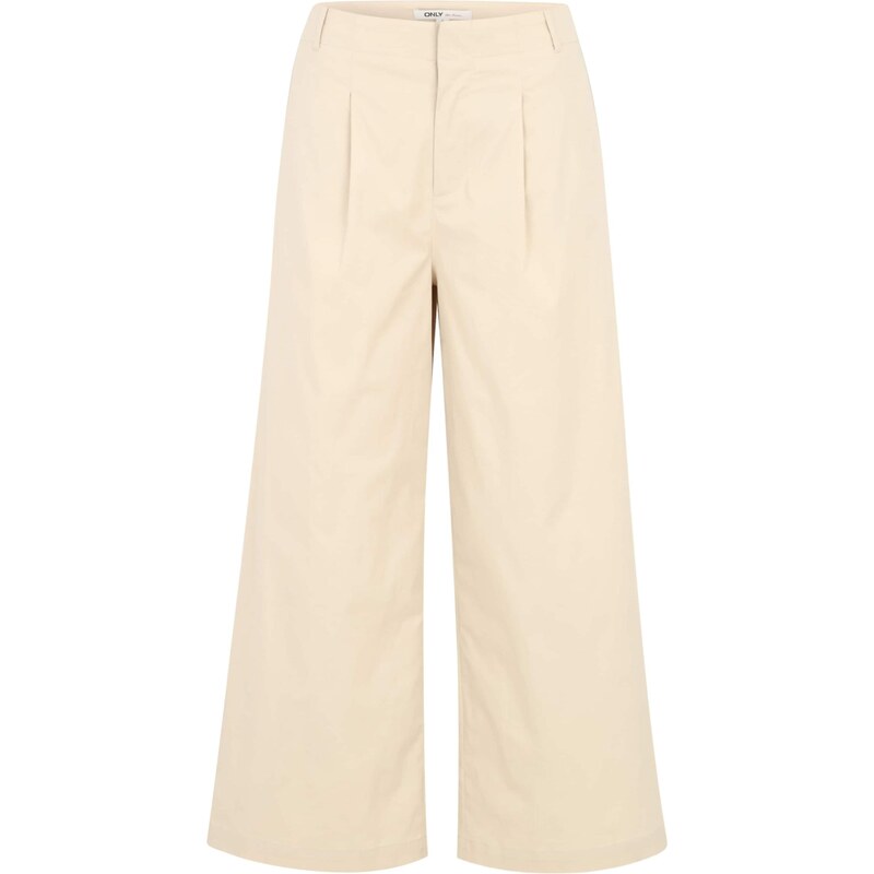 Only Petite Plisované nohavice ONLTANNY biela ako vlna 63806452