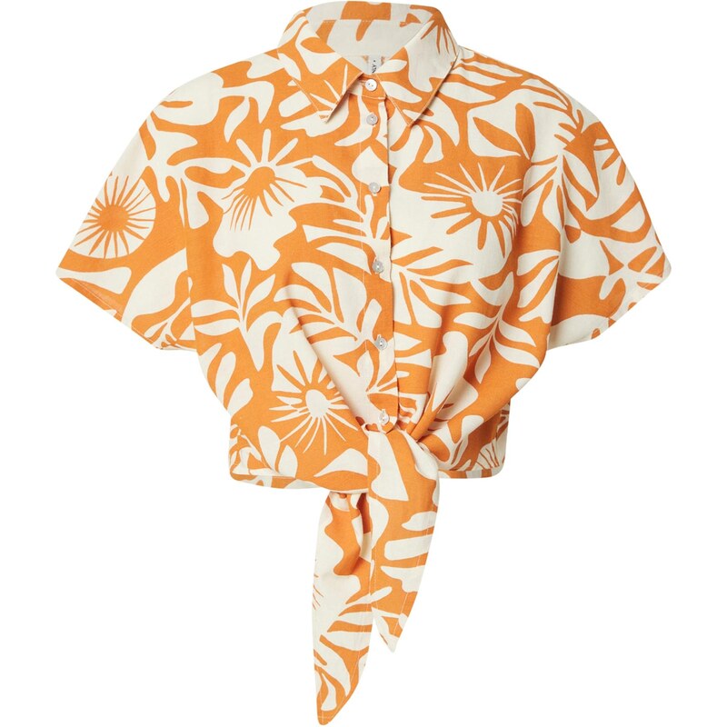 ONLY Blúzka ONLJAKIRI tmavooranžová / prírodná biela 64284441