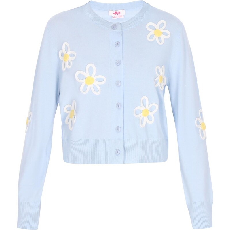 MYMO Kardigán Comfy svetlomodrá / žltá / biela 65874851