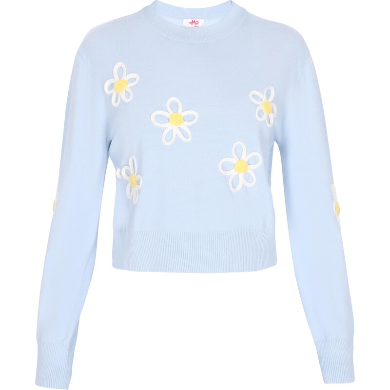 MYMO Sveter svetlomodrá / žltá / biela 65874853