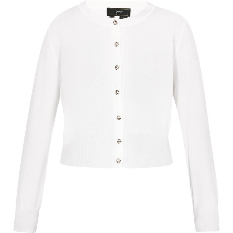 faina Kardigán Fashion Look šedobiela 65874942