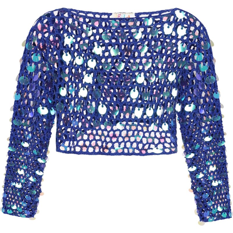 IZIA Sveter tyrkysová / tmavomodrá / ružová / strieborná 65874990