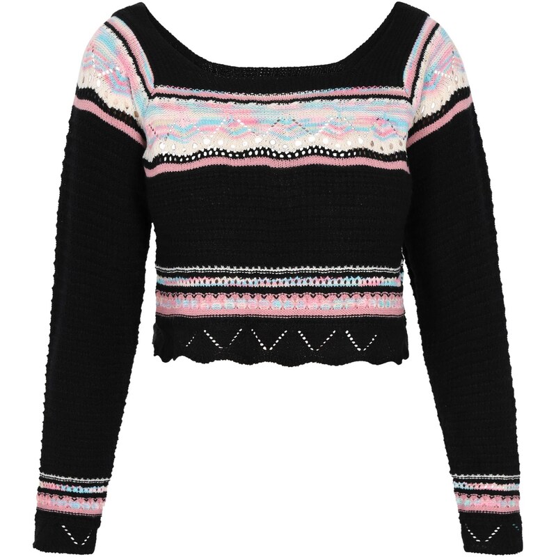 IZIA Sveter svetlomodrá / ružová / čierna / biela 65875036