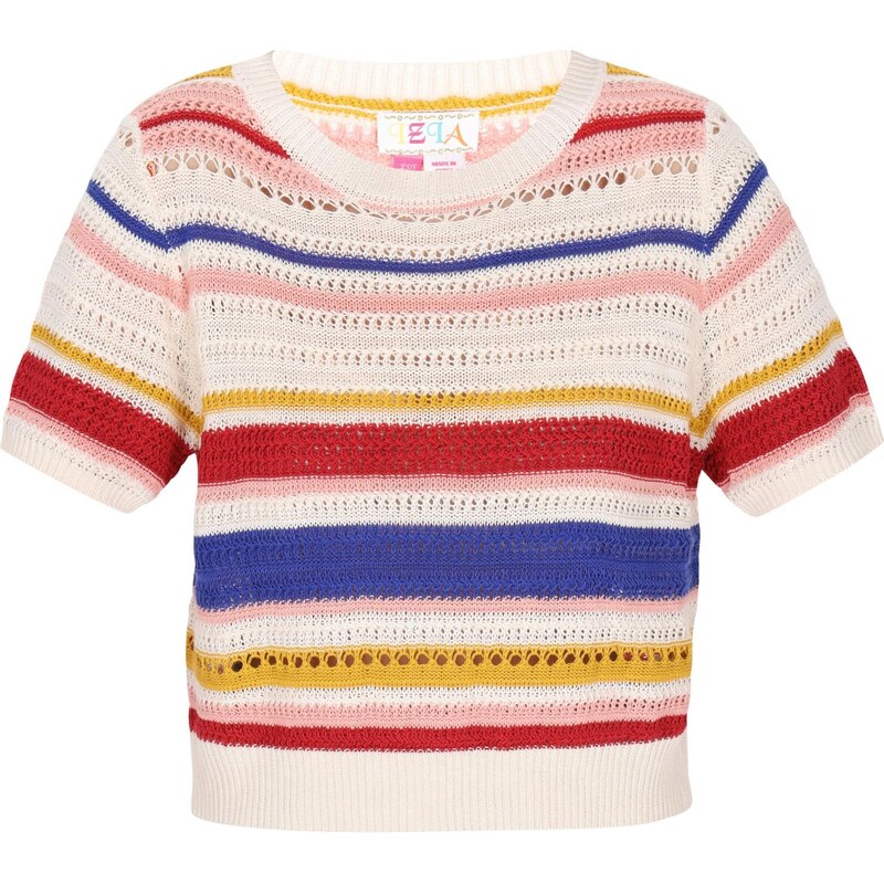 IZIA Sveter Boho modrá / žltá / červená / biela 65875044