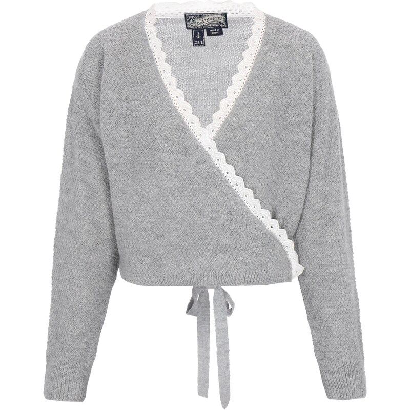 DreiMaster Vintage Kardigán sivá / biela 65875058