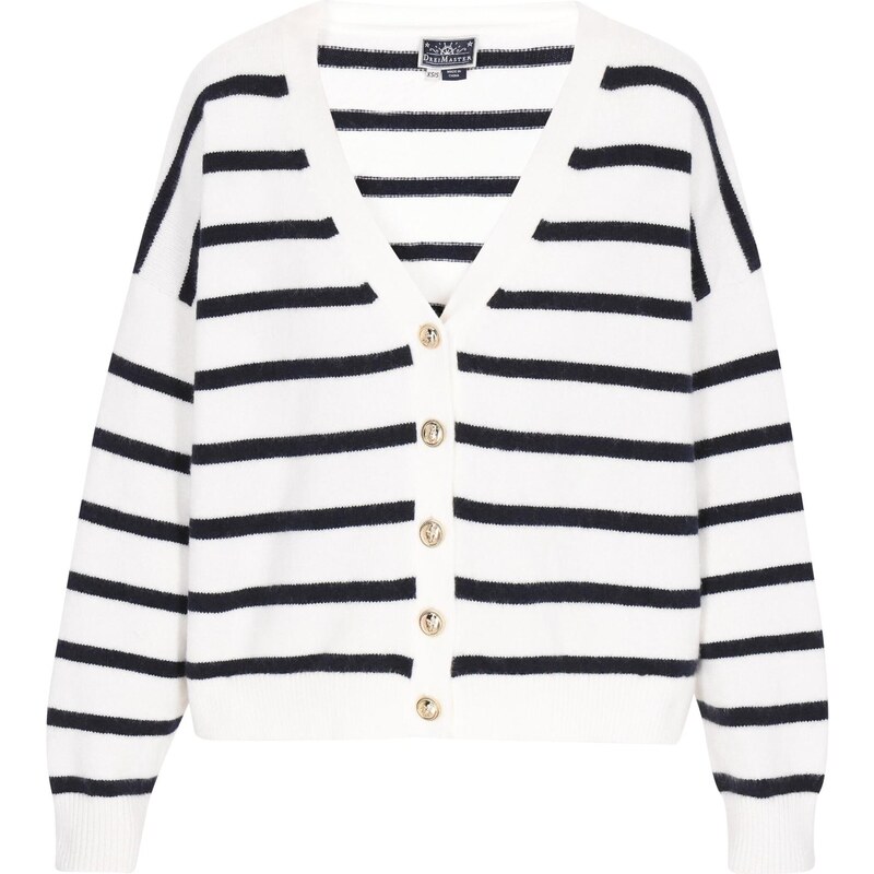 DreiMaster Maritim Kardigán čierna / biela 63741418