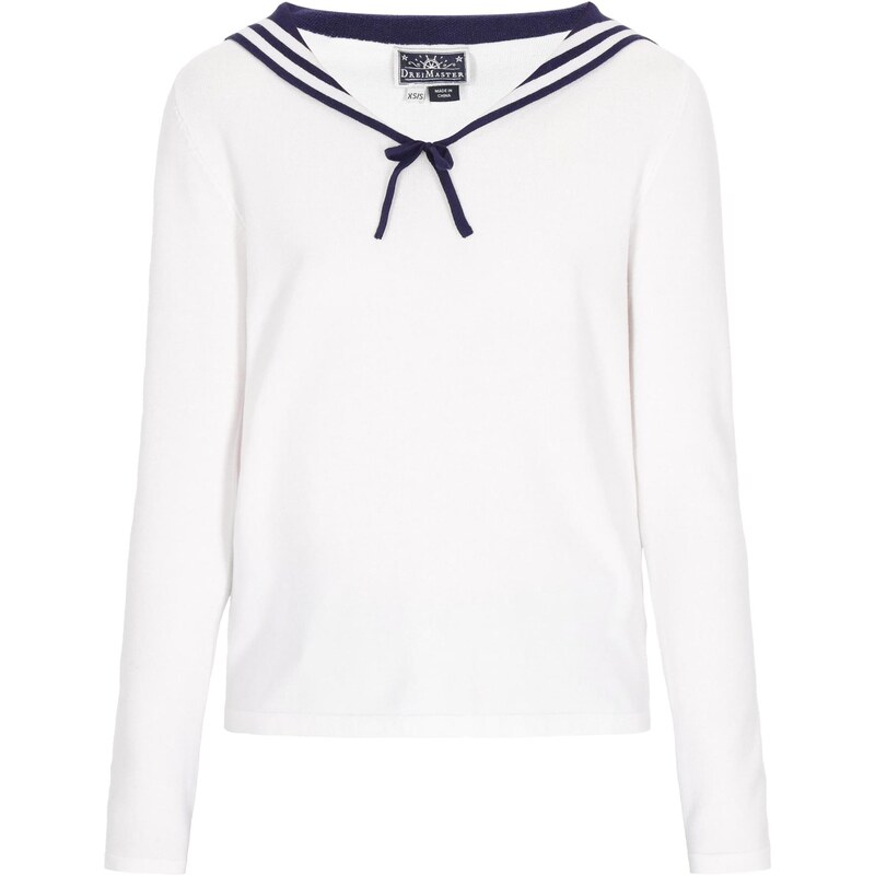 DreiMaster Maritim Sveter námornícka modrá / biela 65645827