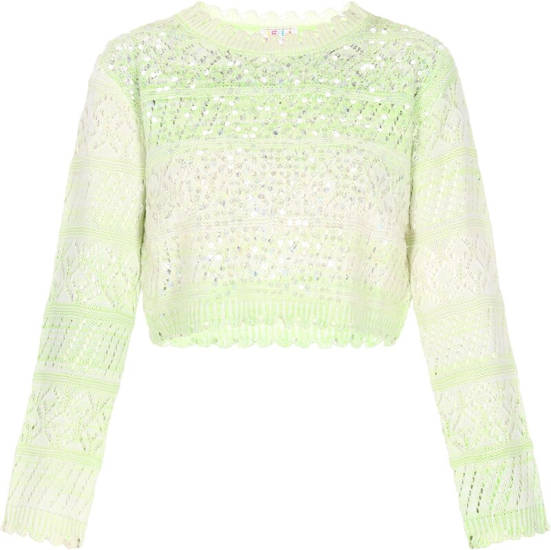 IZIA Sveter Fashion Look pastelovo zelená / svetlozelená 65875121