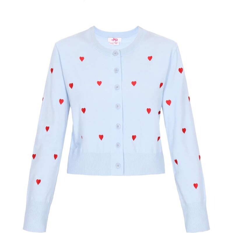 MYMO Kardigán svetlomodrá / červená 66025844