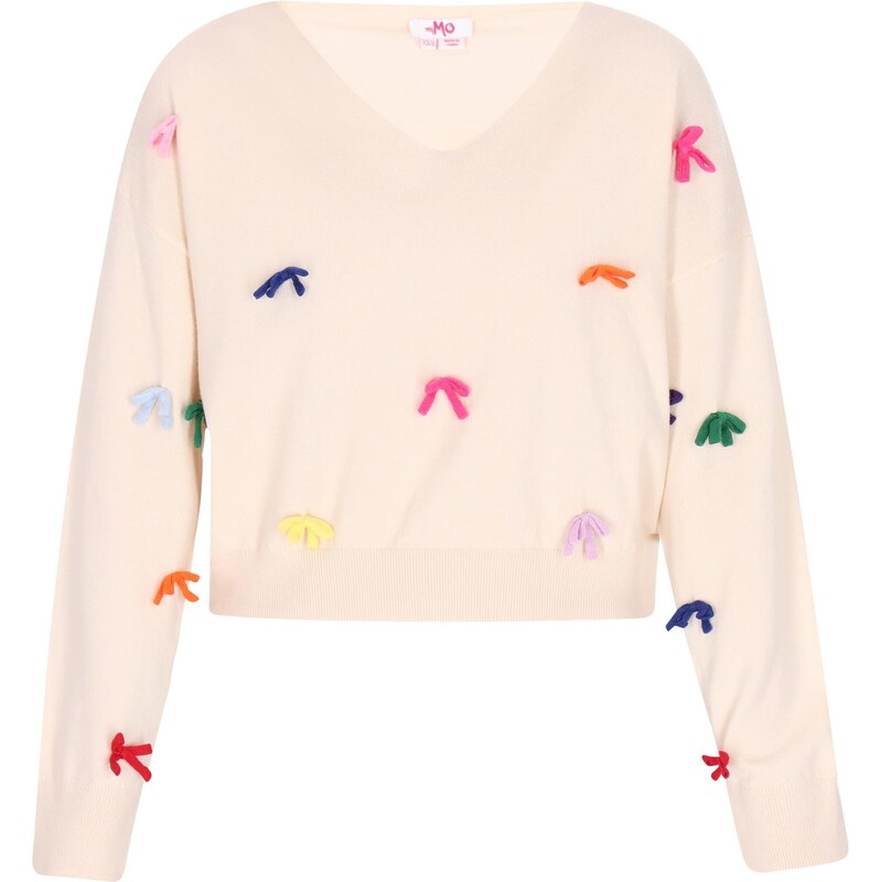 MYMO Sveter Comfy tmavomodrá / tmavooranžová / ružová / šedobiela 65875134