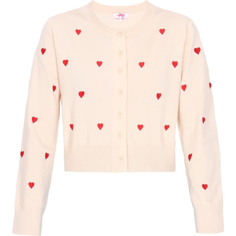 MYMO Kardigán červená / prírodná biela 65875152