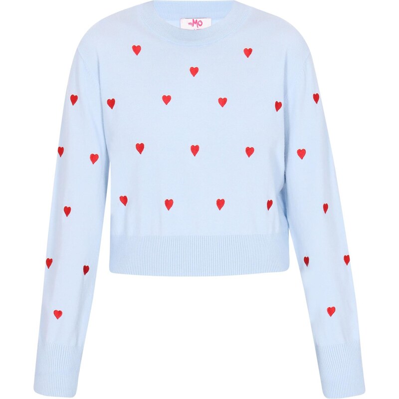 MYMO Sveter Comfy svetlomodrá / jasne červená 65875150