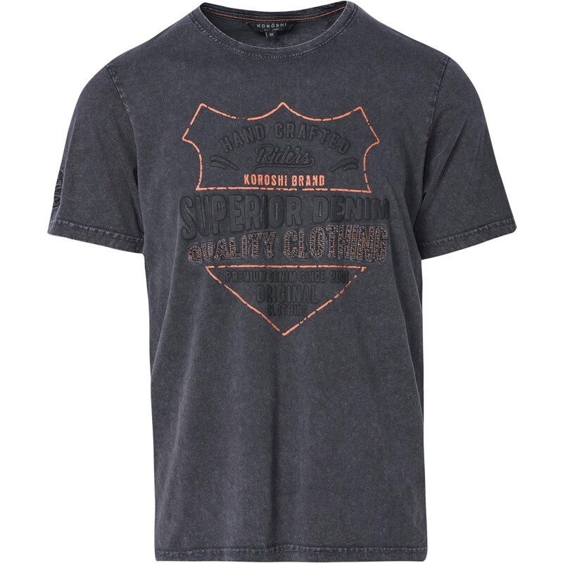 KOROSHI Tričko oranžová / čierna 65879280