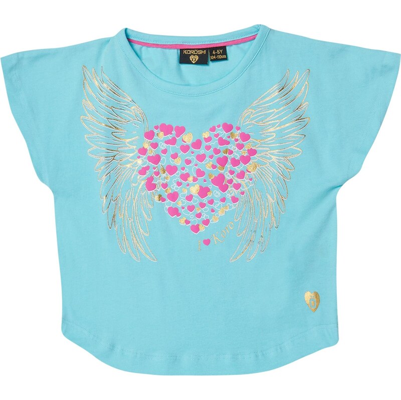 KOROSHI Tričko tyrkysová / zlatá / ružová / biela 65879316