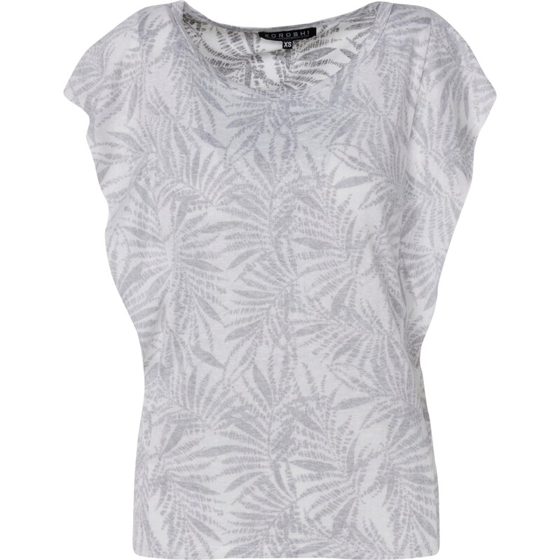 KOROSHI Blúzka sivá / biela 65879324