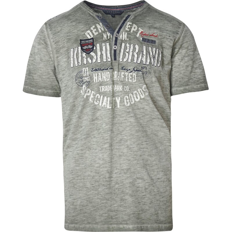 KOROSHI Tričko námornícka modrá / kaki / tmavočervená / biela 65879326