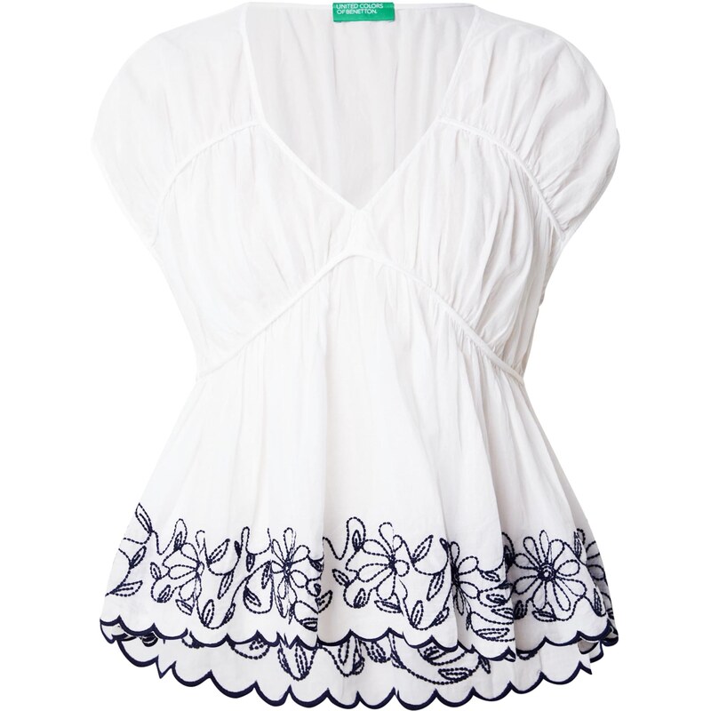 UNITED COLORS OF BENETTON Blúzka námornícka modrá / biela 63734832