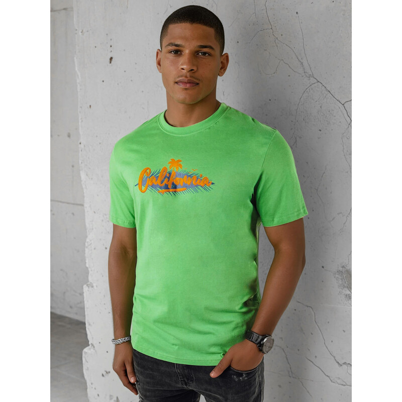 BASIC Zelené tričko s potlačou RX5373 52671567