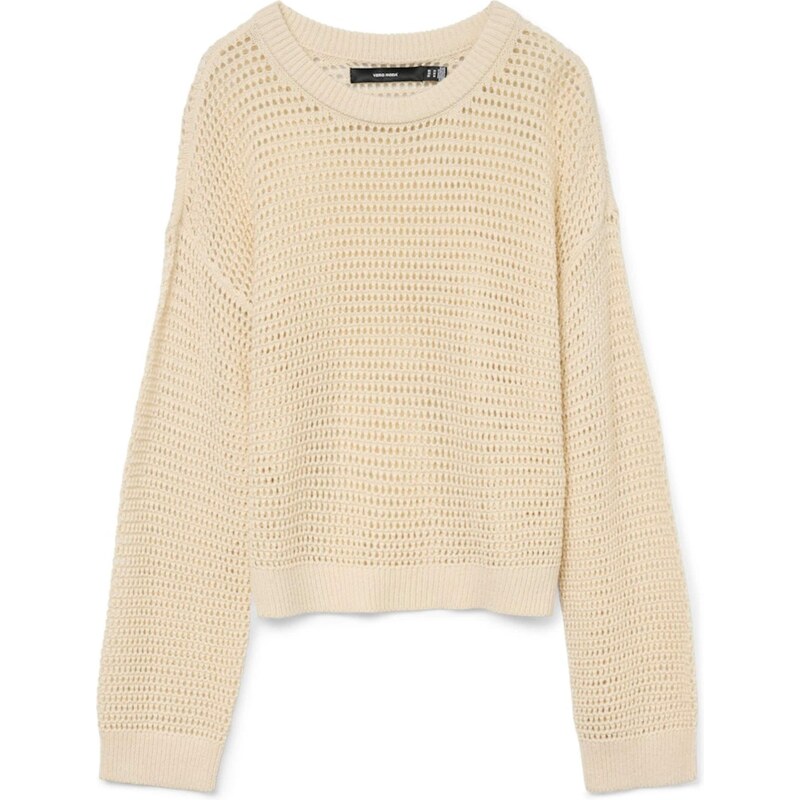 VERO MODA Sveter VMNEWMADERA krémová 63153729