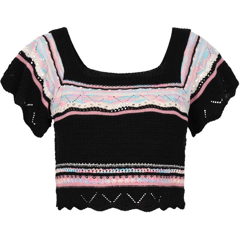 IZIA Sveter nebielená / svetlomodrá / ružová / čierna 65874978