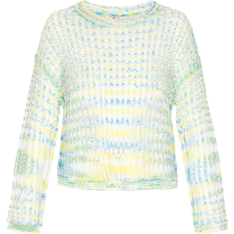 IZIA Sveter Fashion Look modrá / žltá / zelená / biela 65875035